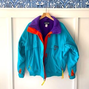 Vintage Lands End 90s Squall Jacket Color Block Ski Coat